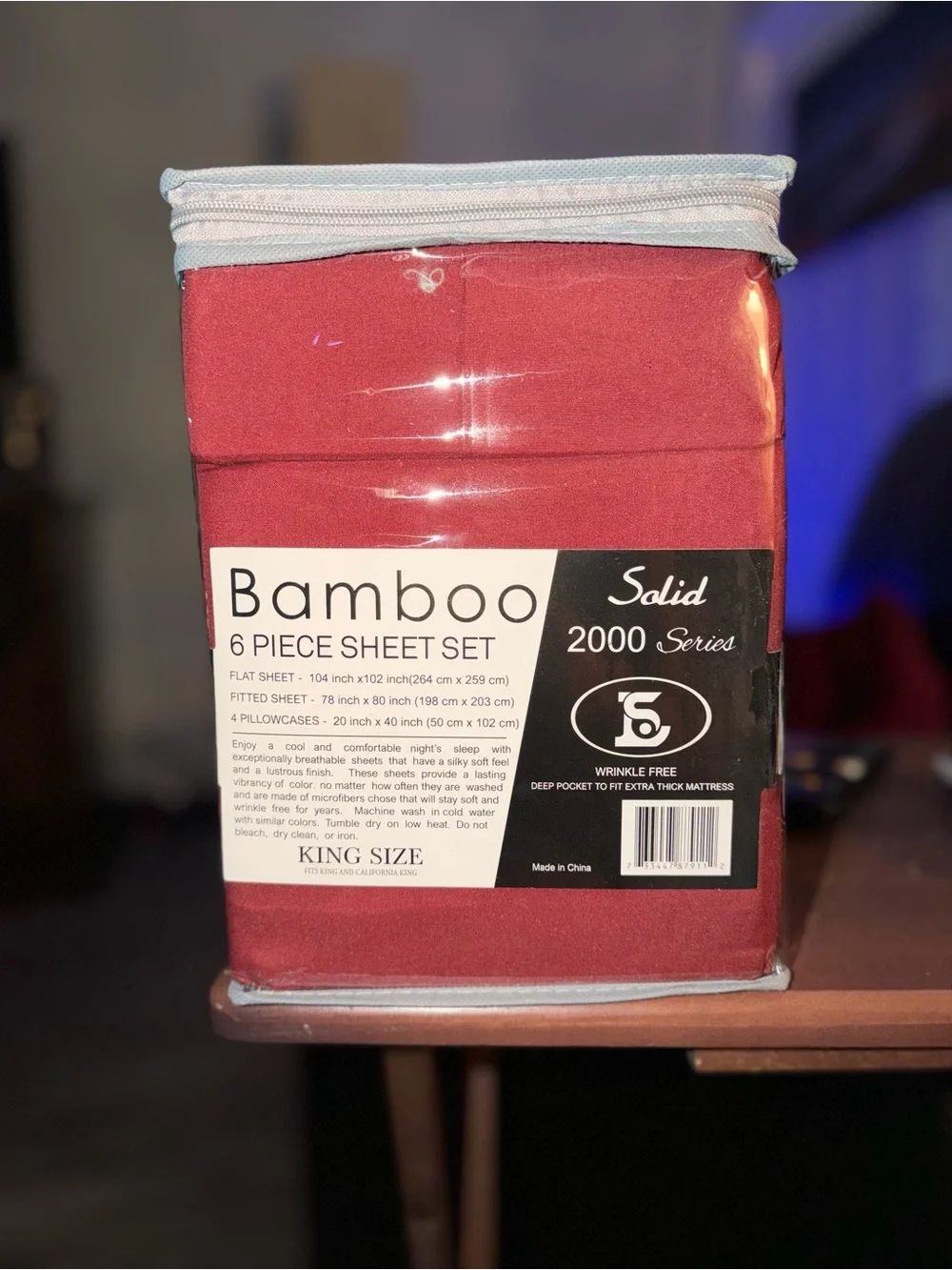 BAMBOO King 6-Piece Sheet Set - Maroon